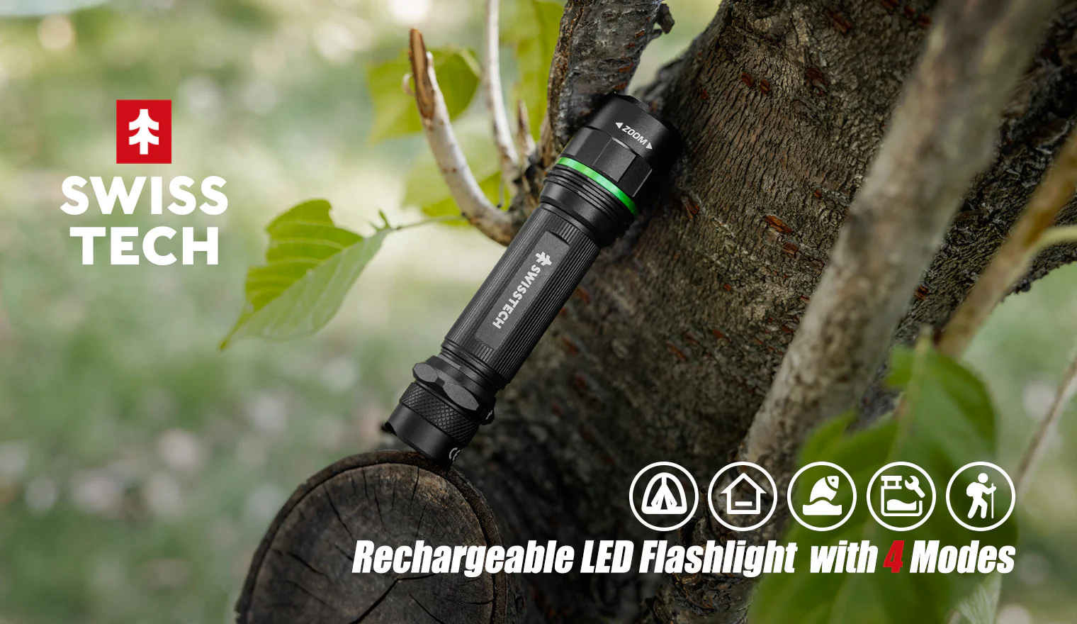 Swiss+Tech Zoomable Rechargeable Torch - Image 6